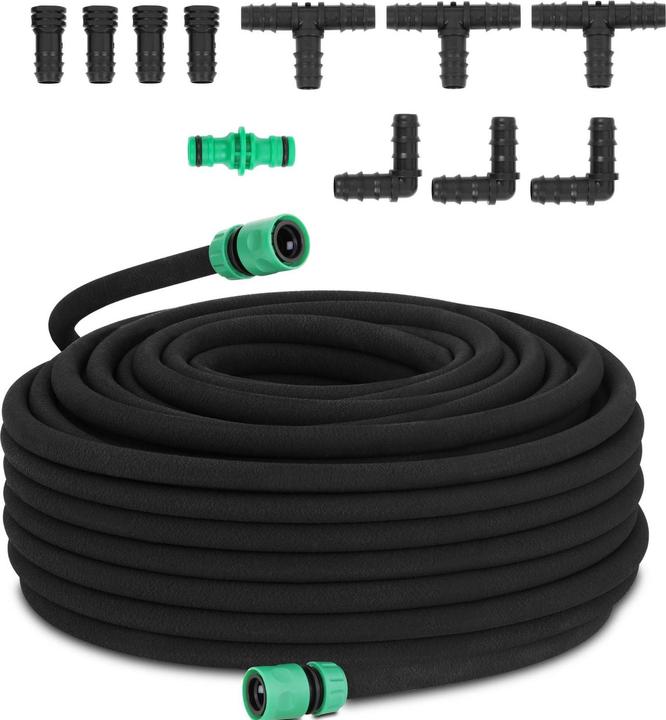 Hillvert Tuyau poreux 50 m (Tuyau d'égouttage + tube d'égouttage)