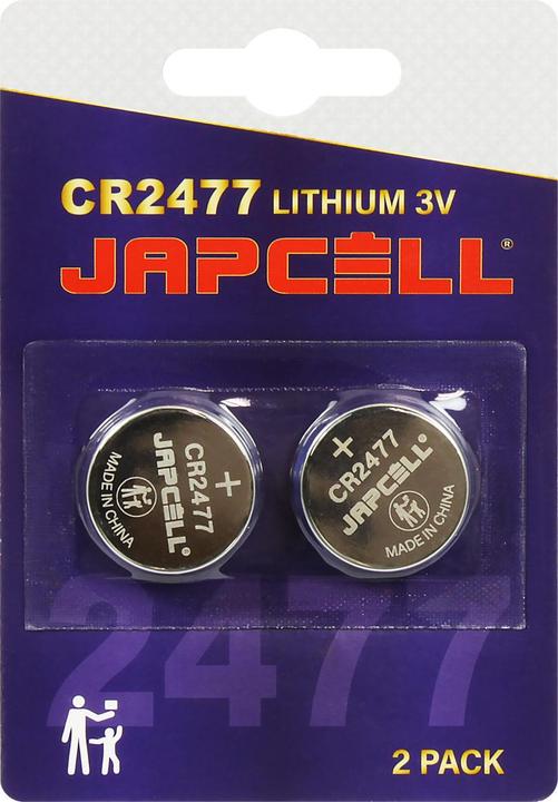 Japcell Japcell Lithium CR2477-Batterien – 2 Stk. Verpackung (2 pcs, CR2477, 1000 mAh)