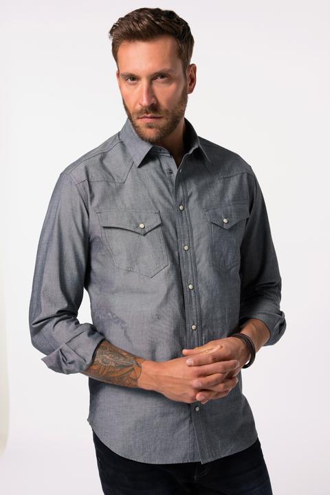 Produktbild JP1880 Hemd, Langarm, Cowboy, Kentkragen, Modern Fit (XXL)