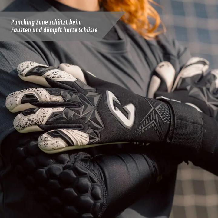 Produktbild Catch & Keep Fussballhandschuhe Pulse X Black Gr. 8 Torwart Goalie Handschuhe (8)