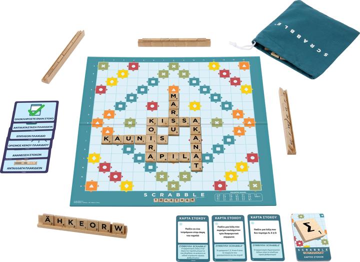 Actual product image Mattel Scrabble Wood Edition Board Game (Finnish, 2 - 4 Players)