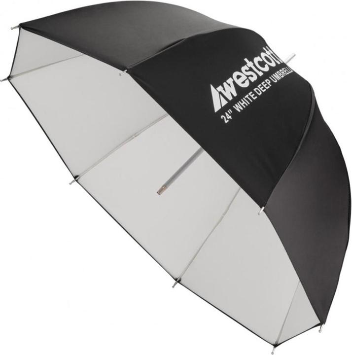 Immagine prodotto Westcott Ombrello profondo a rimbalzo bianco (24") (Ombrello, 61 cm)
