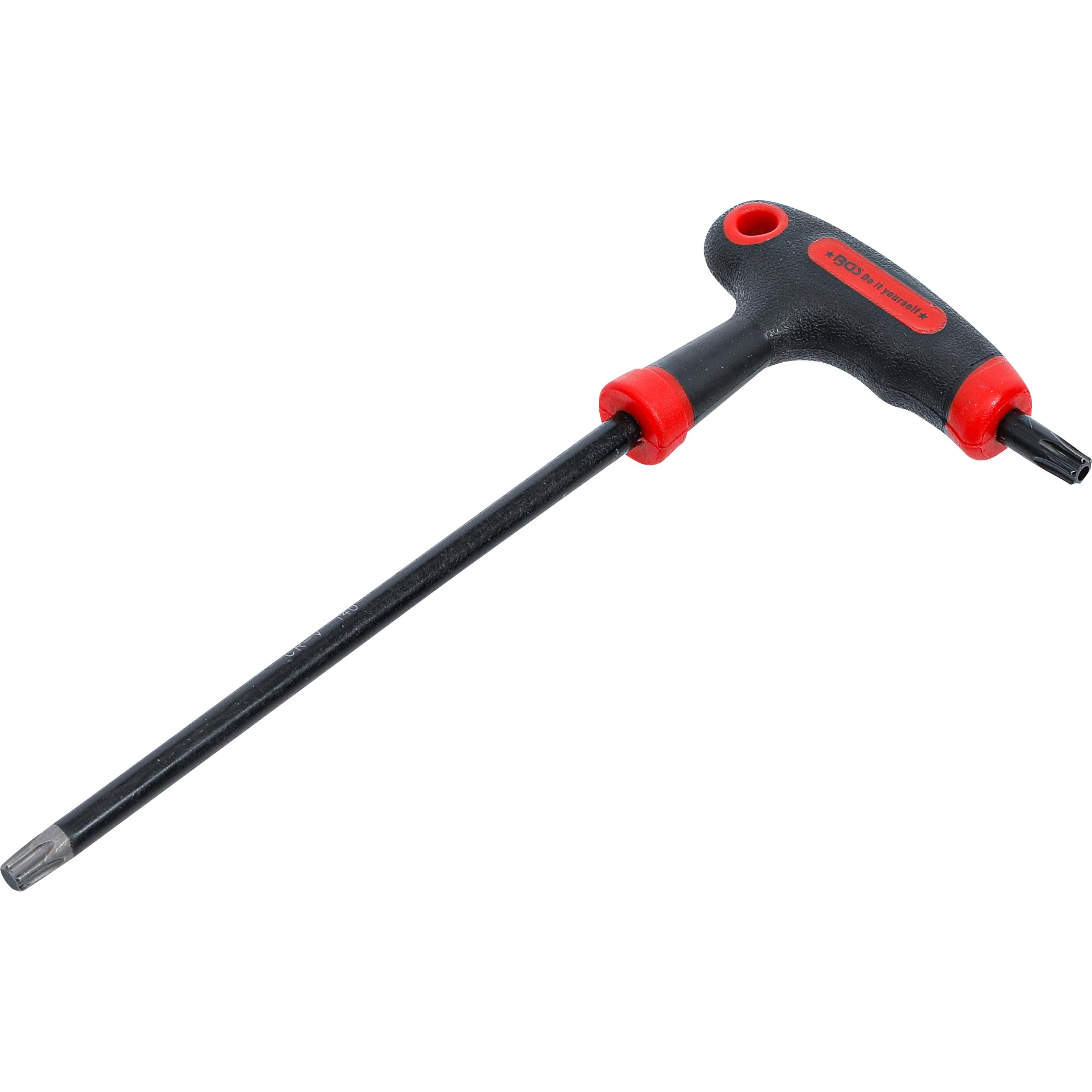 BGS, Schraubenzieher, Schraubendreher mit T-Griff und seitlicher Klinge T-Profil (für Torx) mit/ohne Bohrung T40 (T-prof...