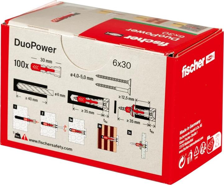 Produktbild Fischer 94623 Unidue UX 6X35 R WH NV (100 Stk.)