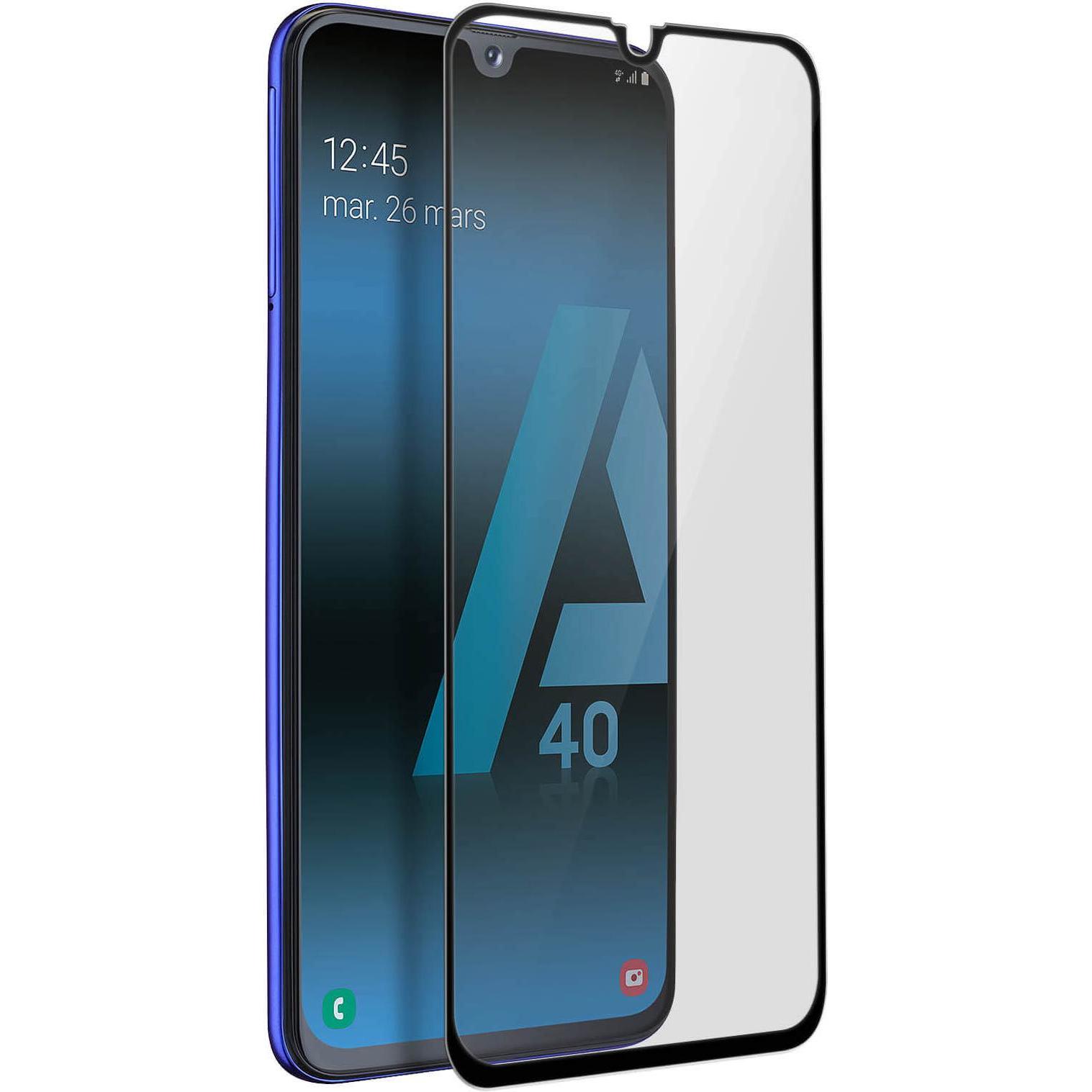 Avizar Displayschutzfolie, Case friendly Schutz (1 Stück, Samsung Galaxy A40), Smartphone Schutzfolie, Schwarz