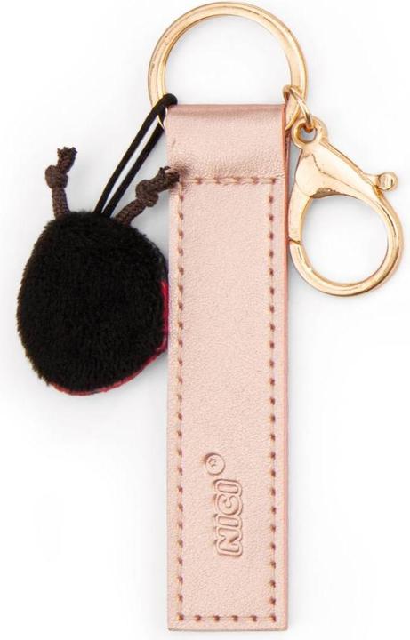 Produktbild Magni NICI Schlüsselanhänger Kleines Glück! Kunstlederband mit Marienkäfer roségold 10cm