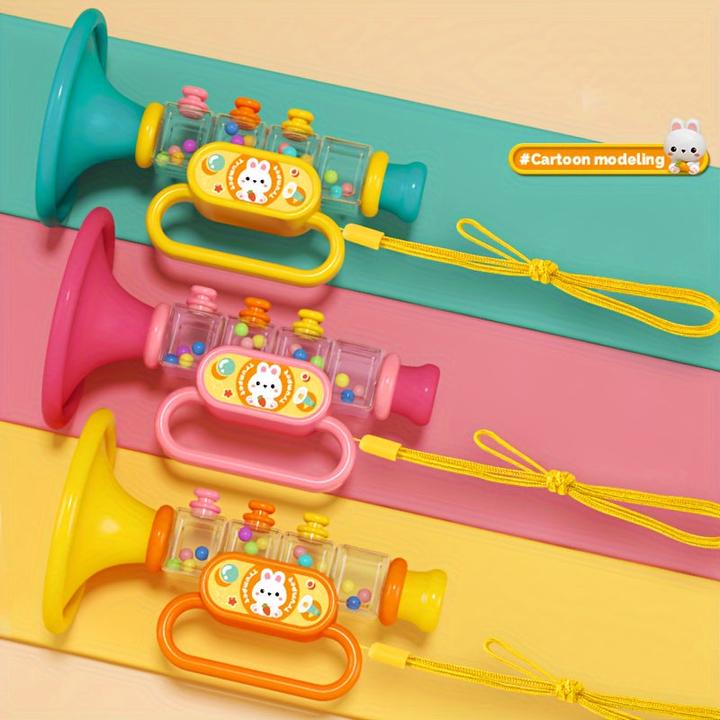 Immagine prodotto Activity Board Piccolo corno di coniglio giocattolo per bambini, il bambino soffierà nell'armonica dei cartoni