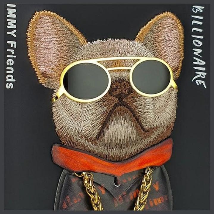 Actual product image Nimmy case iPhone 15 Pro Max 6.7" black Glasses Cool Dog (Apple iPhone 15 Pro Max)