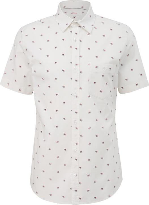 Produktbild s.Oliver Hemd Slim: Kurzarmhemd mit Alloverprint (L)