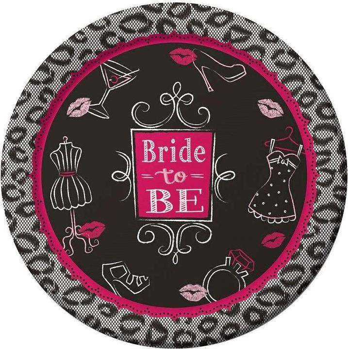 Actual product image Creative Party Bridal Bash Dinner Plate (Pack of 8) (8x)