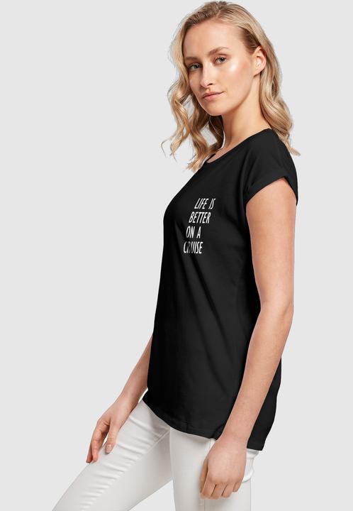 Produktbild Merchcode Ladies Life Is Better Extended Shoulder Tee - 113659 (L)