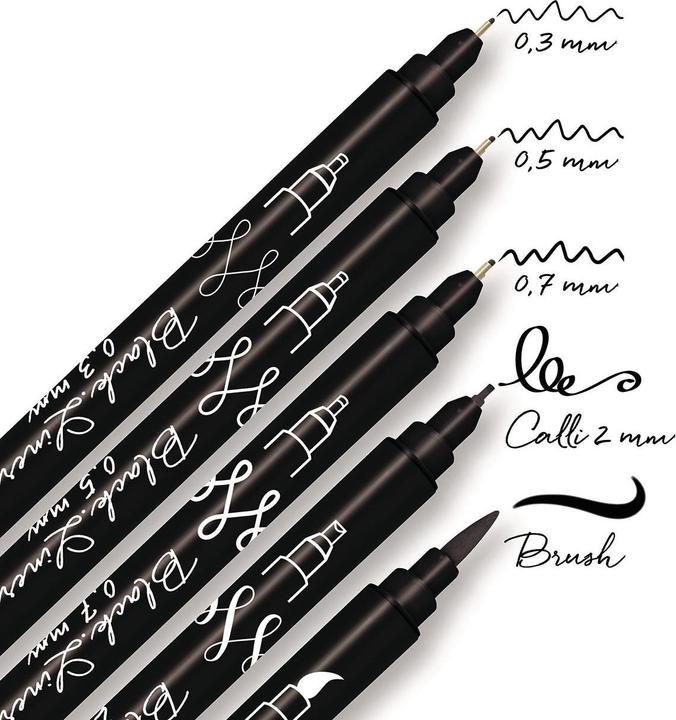 Actual product image Online Black Lettering Set (Black, 5 x)