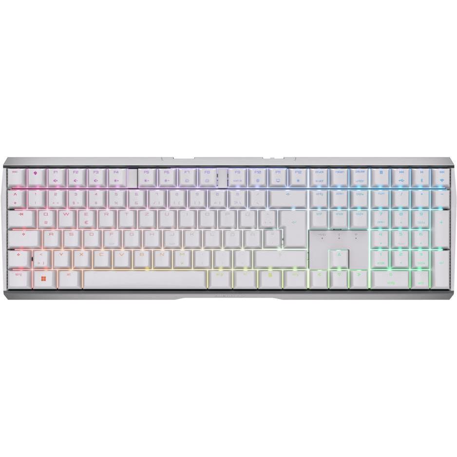 CHERRY xtrfy MX 3.0S (DE, Kabelgebunden, Kabellos), Tastatur, Weiss