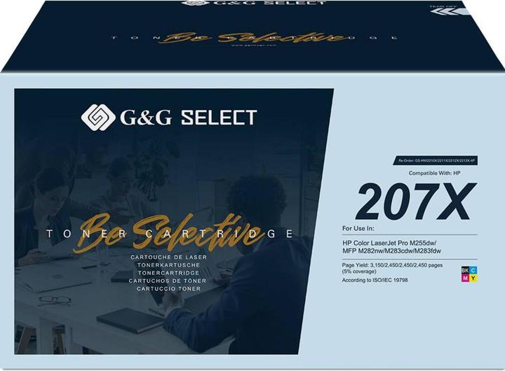 Image du produit G&G Toner de remplacement HP 207X Pack combiné compatible Noir, Cyan, Magenta, Jaune (CF)