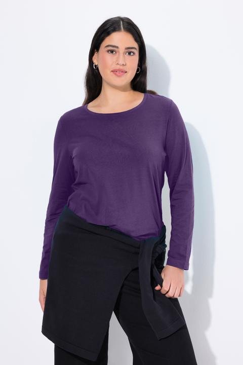Produktbild Ulla Popken Shirt, Slim, Rundhalsausschnitt, Langarm (62)