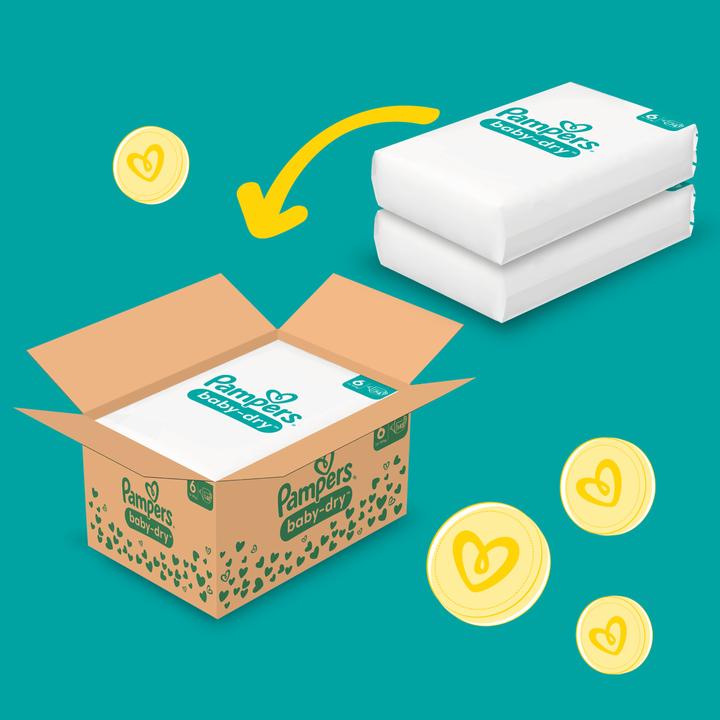 Produktbild Pampers Baby-Dry (Gr. 6, Monatsbox, 148 Stück)