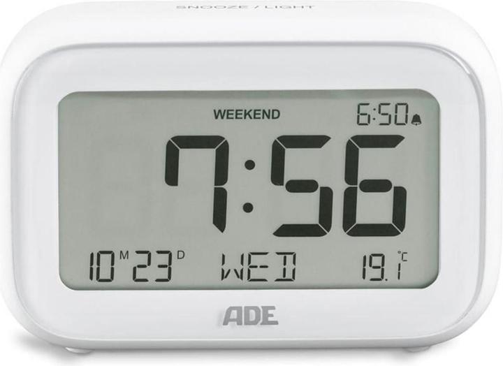 ADE Digital alarm clock with temperature display