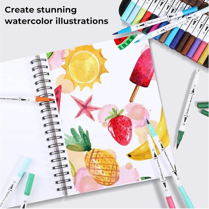 Image du produit Ohuhu Maui Pinselstifte (160 Stk.) WHI (Multicolore, 160 x)