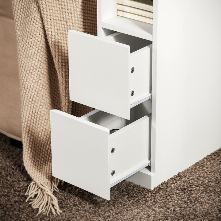 Produktbild SoBuy Nachttisch mit 2 Schubladen (20 x 60 x 35 cm)