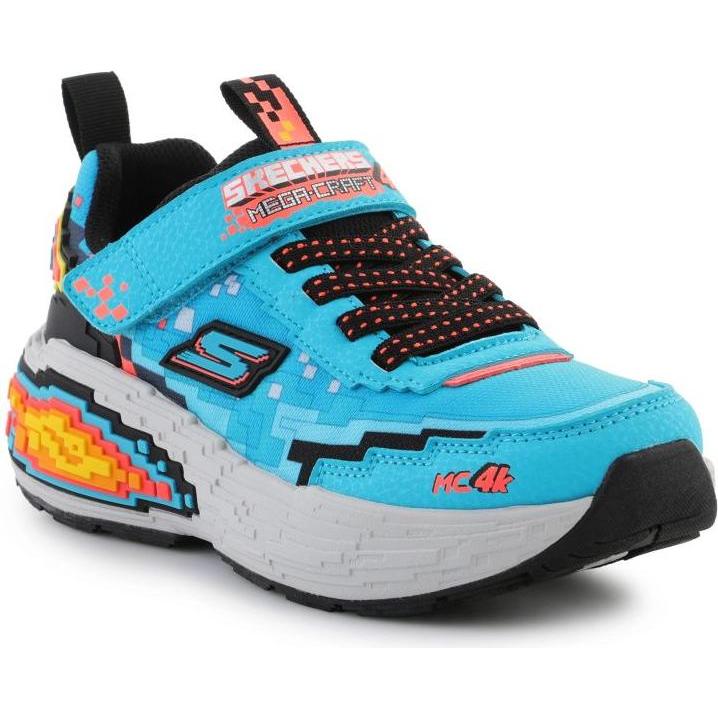 Skechers, Bambini, Sneaker, Mega-Craft 4K Kinderschuhe, Multicolore, Nero, Turchese, (28.5)
