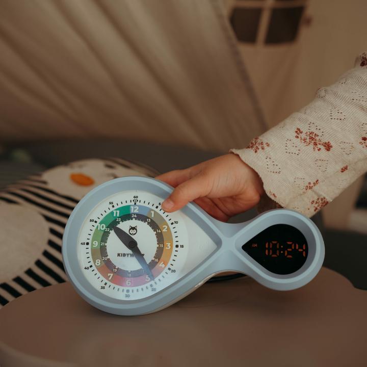 Produktbild Kidywolf Analoger & digitaler Wecker hellblau