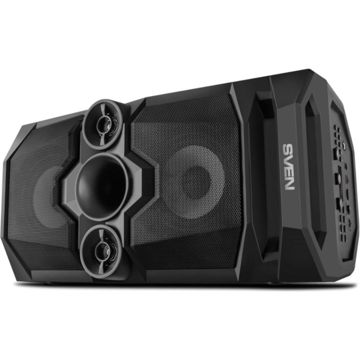 Sven Speaker PS-650, juodas, power output 2x25W (RMS), TWS, Bluetooth, FM, USB, Micro SD, LED-displa (10 h, Akkubetrieb)...