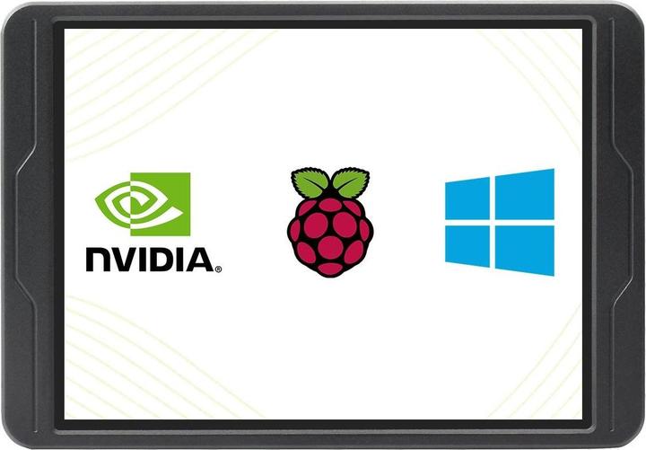 Actual product image WaveShare 8inch HDMI 1536x2048 IPS Capacitive Touch Screen with Aluminium Housing