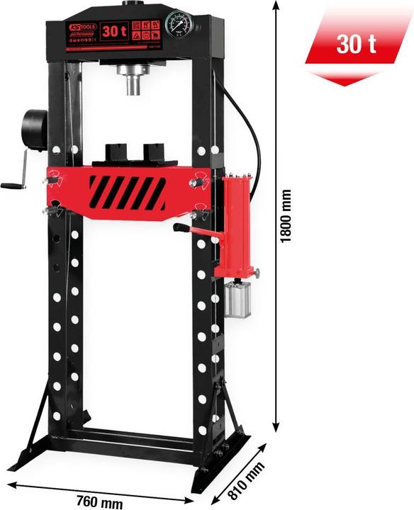 Immagine prodotto KS Tools - performance Hydraulik-Werkstattpresse, 30000 kg (Stampa in officina)