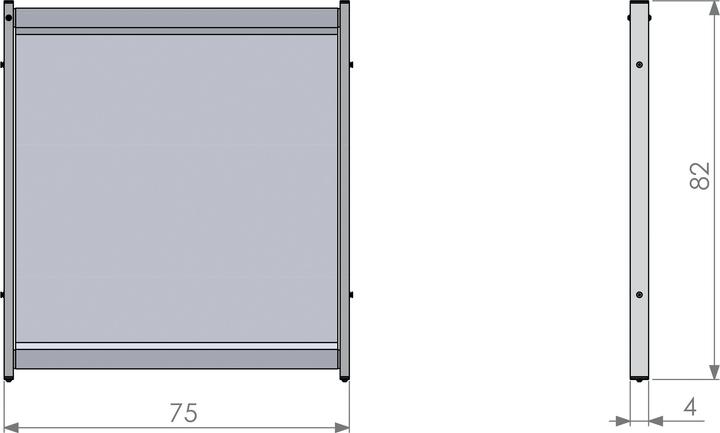 Produktbild Nobo Schreibtischtrennwand PVC Folie 75 cm x 82 cm (75 x 82 cm)