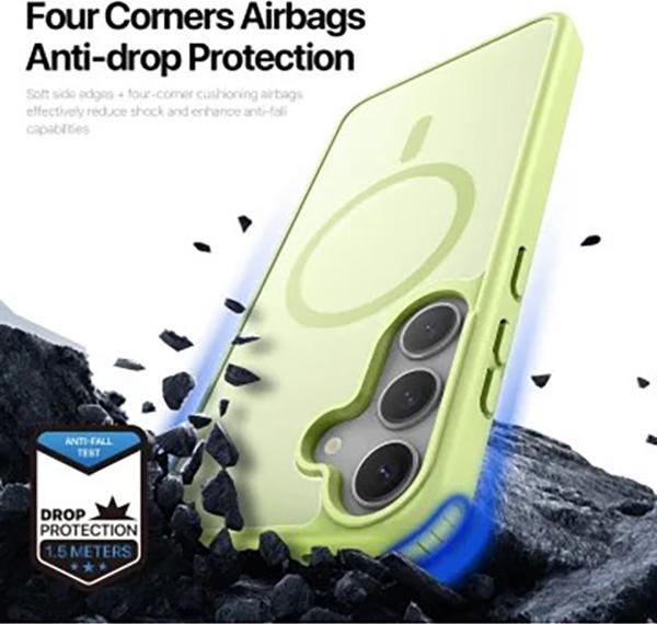 Actual product image Samsung Galaxy S25 Plus - Ducis Yind Series mit Magsafe in Limettengrün (Samsung Galaxy S25+)