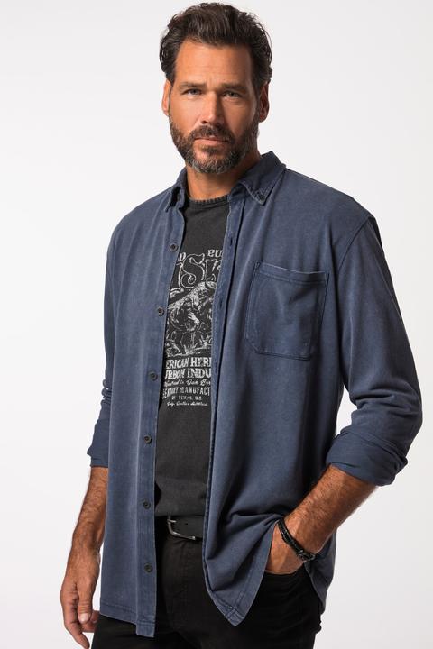 Immagine prodotto JP1880 Hemd, Langarm, Piqué, Vintage-Look, Buttondown-Kragen, Modern Fit (6XL)