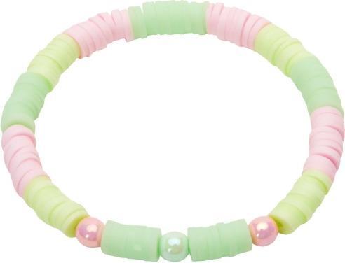Actual product image HCA Armband - "Happy Kids" - Heishi - grün-rosa (15 cm)