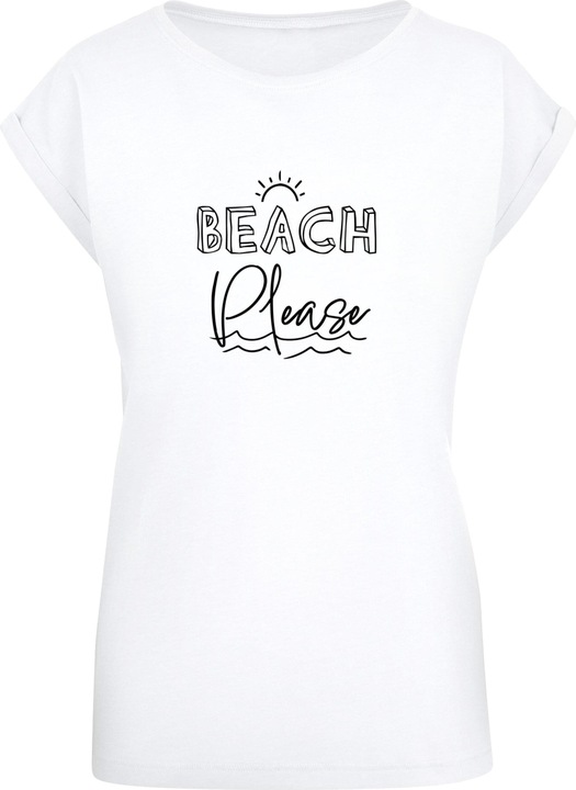 Produktbild Merchcode Ladies Beach Please Extended Shoulder Tee - 112615 (L)