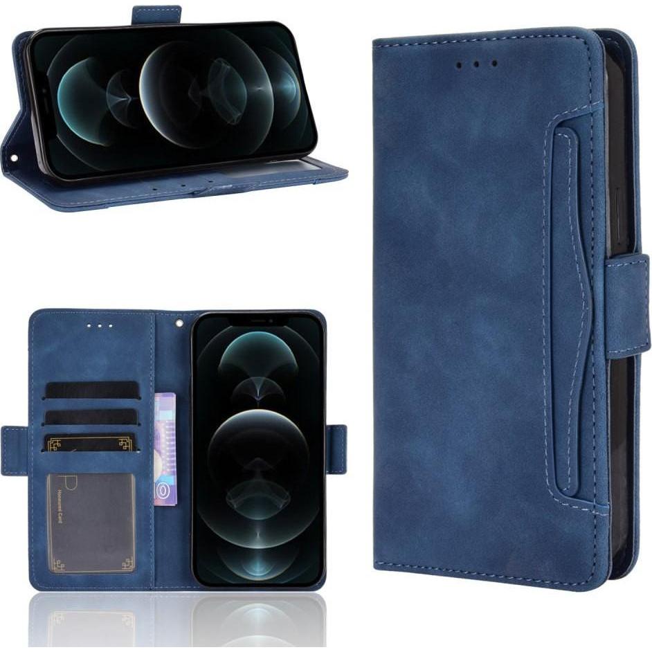 Thumbnail - Cover-Discount iPhone 13 Pro Max - Etui mit vielen Kartenfächer dunkelblau (Apple iPhone 13 Pro Max), Smartphone Hülle, ...