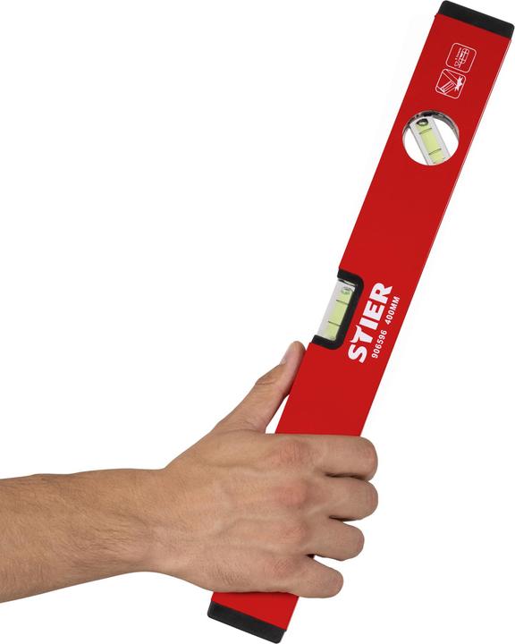 Immagine prodotto Stier Livella a bolla 40 cm alluminio ± 1,0 mm/m tre livelle (40 cm)