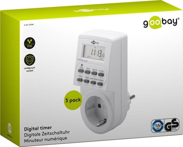 Actual product image Goobay Digital Timer, 3 pieces, White