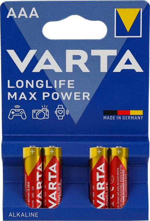 Productafbeelding Varta LONGLIFE Max Power (4 Pcs., AAA, 1280 mAh)
