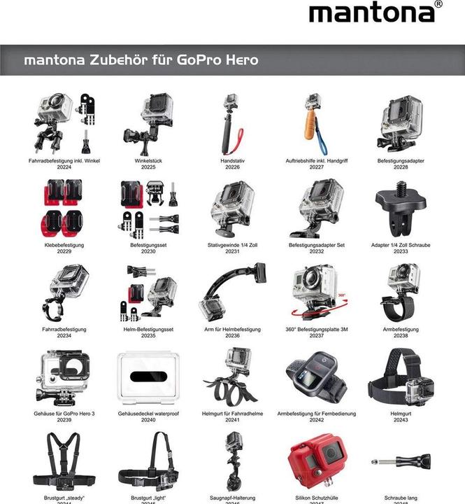 Produktbild mantona Klebebefestigung für GoPro