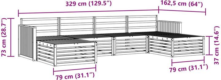 Produktbild vidaXL Outdoor-Sofa