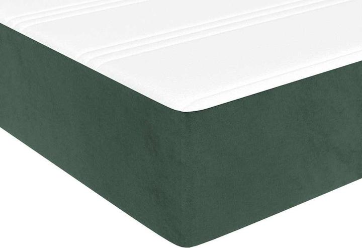 Actual product image vidaXL Taschenfederkernmatratze Dunkelgrün Samt (100 x 220 cm, Spring core)