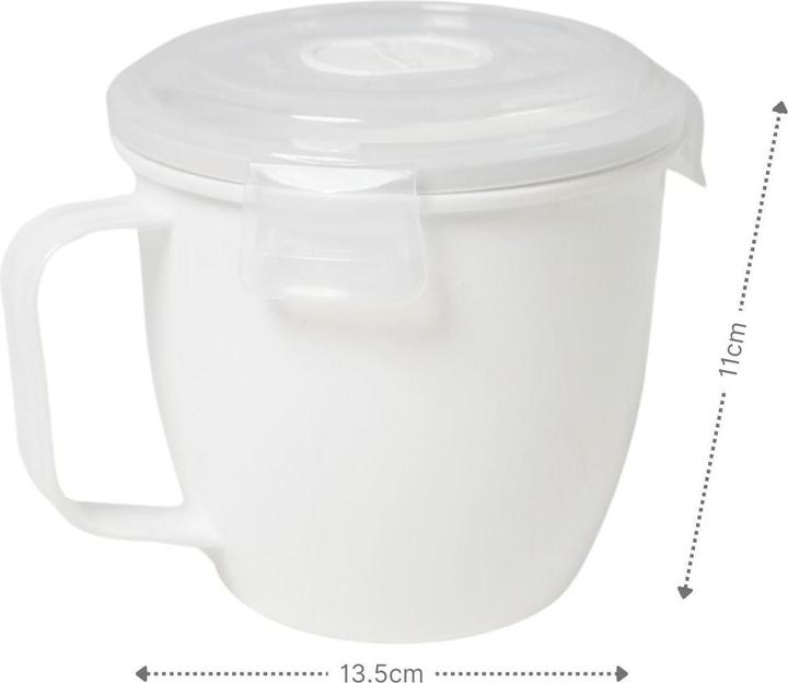 Produktbild Hobby Mikrowellen-Tasse mit Henkel Mikrowellen-Becher Lunchbecher Suppen-Mug (620 ml, 1 x)
