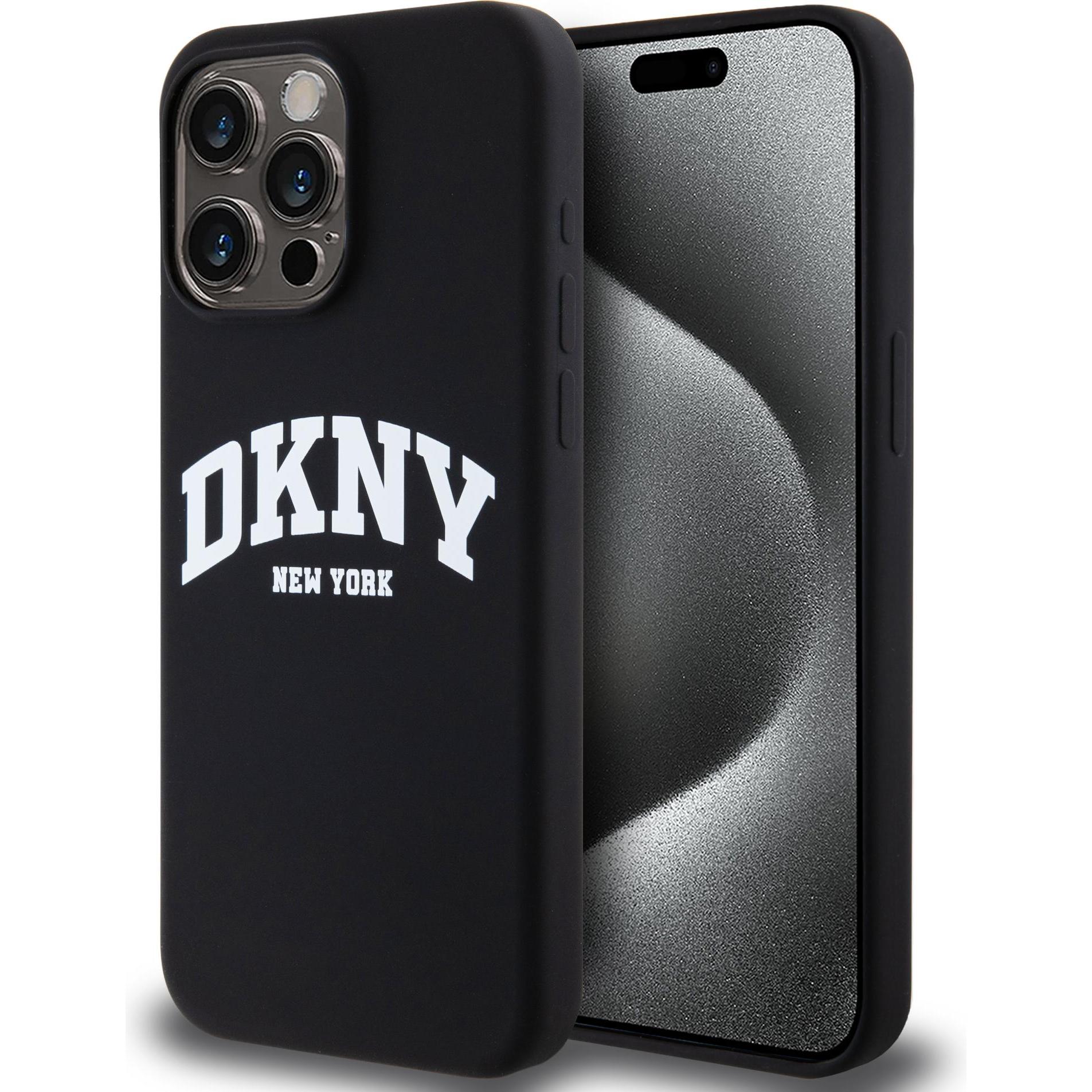 Thumbnail - DKNY DKHMP15XSNYACH iPhone 15 Pro Max 6.7" czarny/black hardcase Liquid Silicone White Printed Logo (Apple iPhone 15 Pro...