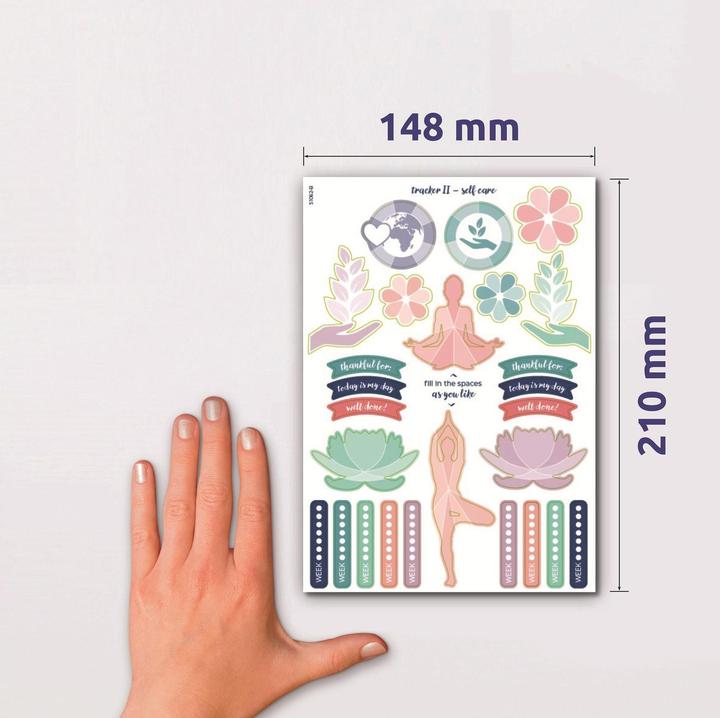 Produktbild Avery Zweckform ZDesign Planungs-Sticker "TRACKER & ORGA" Block in A5, genietet, mit Cover und Rückseite z