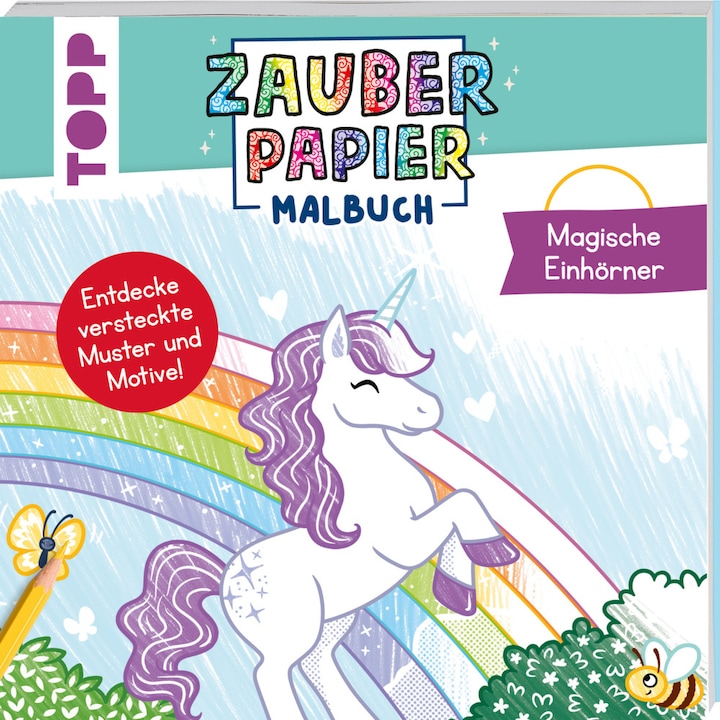 Actual product image Magic Paper Colouring Book Magic Unicorns