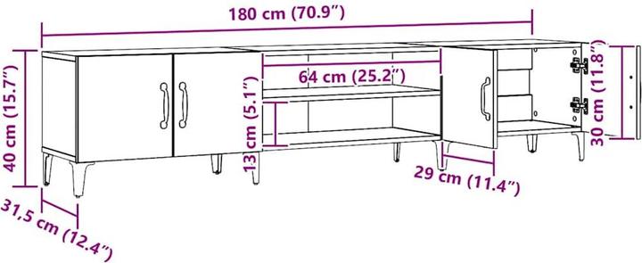 Produktbild vidaXL TV Schrank (180 x 31.5 x 40 cm)