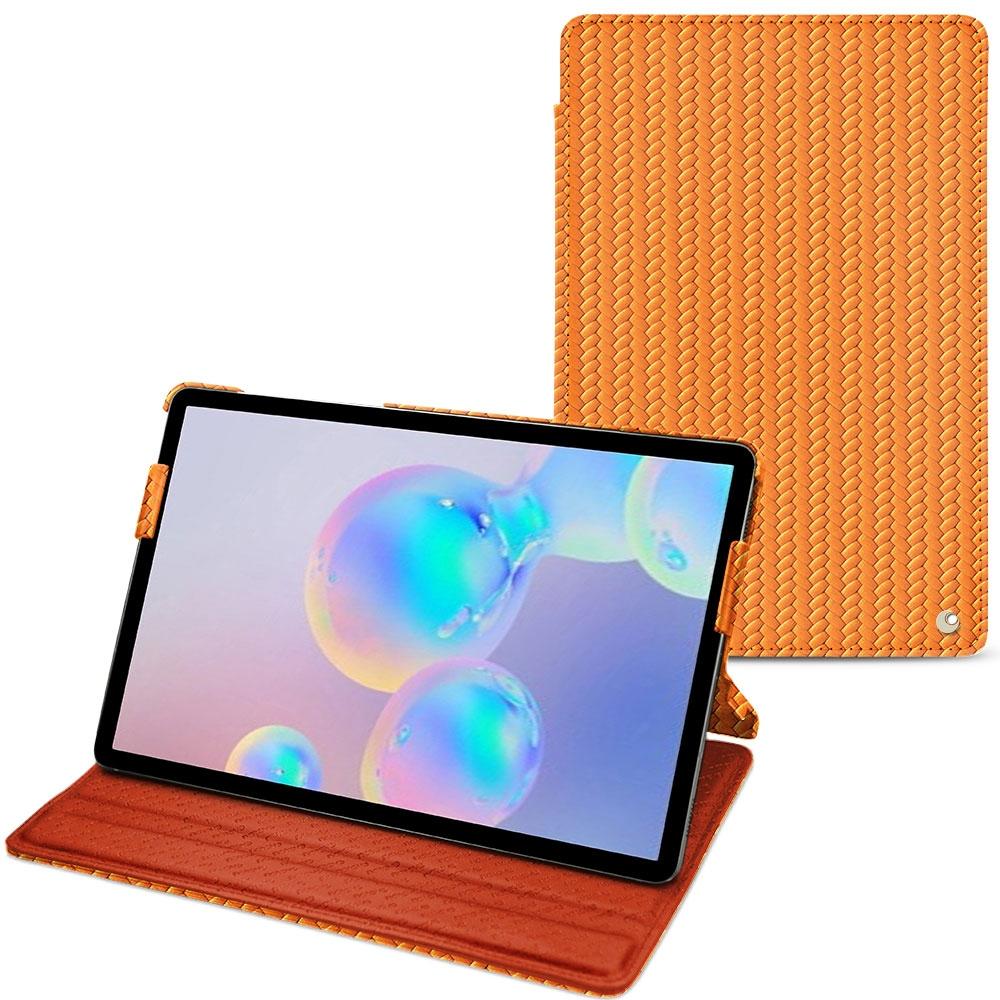 Noreve Lederschutzhülle horizontal (Galaxy Tab S6), Tablet Hülle, Orange