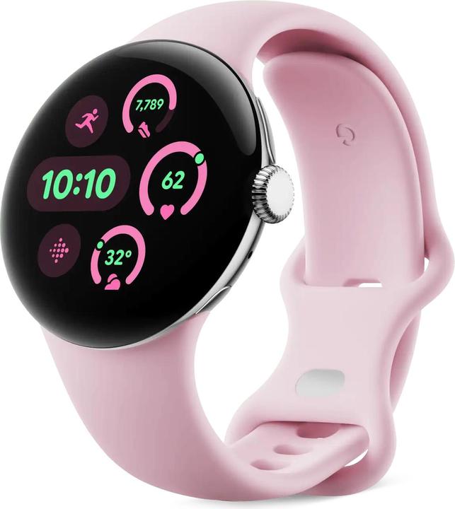 Produktbild Google Pixel Watch 3 (41mm), Active Band, Rose (Fluoroelastomer, Edelstahl)