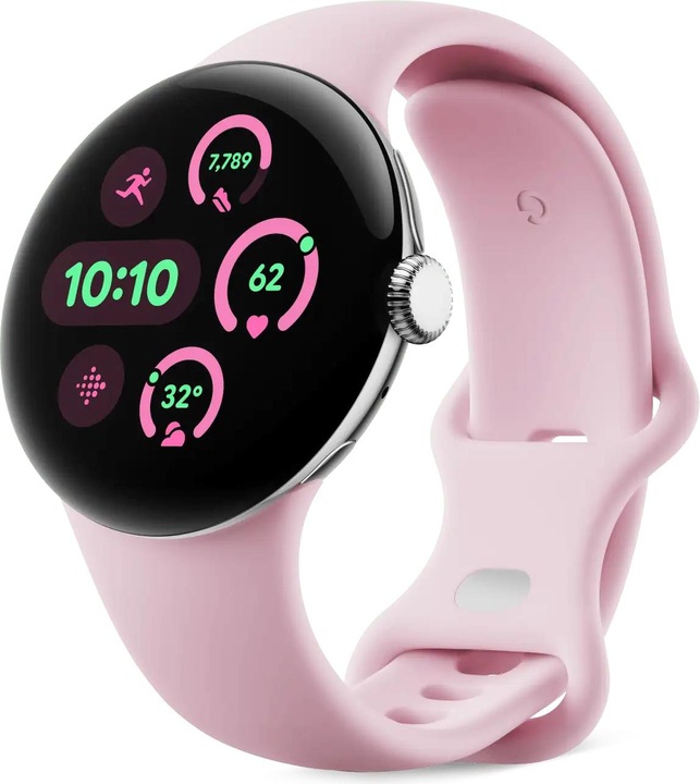 Actual product image Google Pixel Watch 3 (41mm), Active Band, Rose (Fluoroelastomer, Stainless steel)