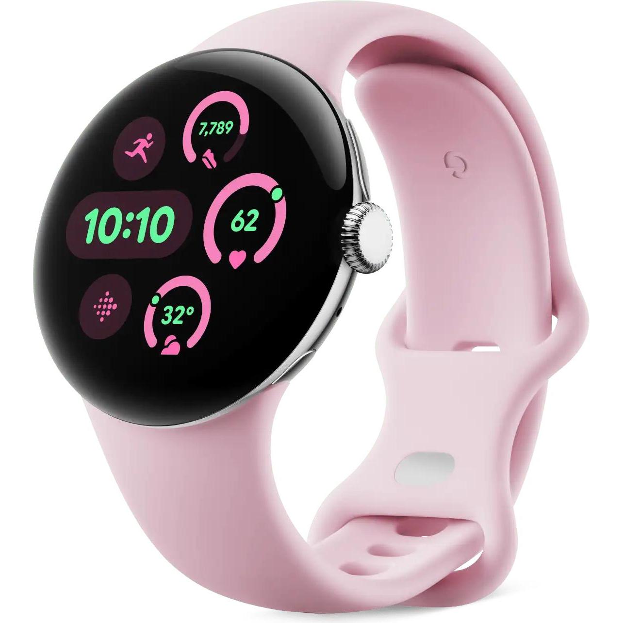 Thumbnail - Google Pixel Watch 3 (41mm), Active Band, Rose (Fluoroelastomer), Uhrenarmband, Rosa