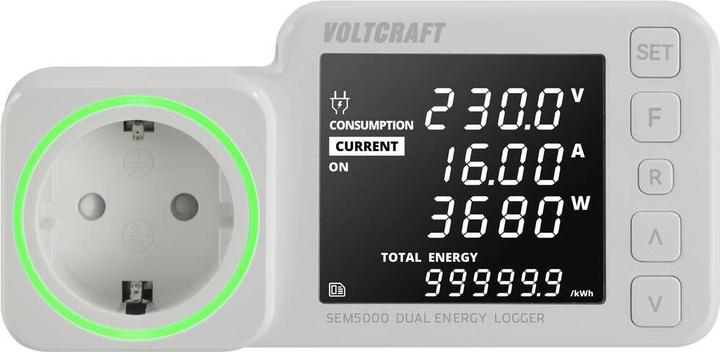 Produktbild Voltcraft SEM5000 DUAL Energiekosten-Messgerät Kostenprognose, Alarmfunktion, Stromtarif einstellba